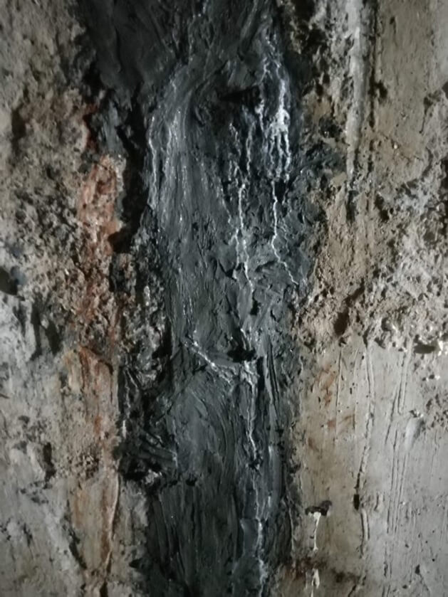 Waterproofing below the water table and plugging of waterways.